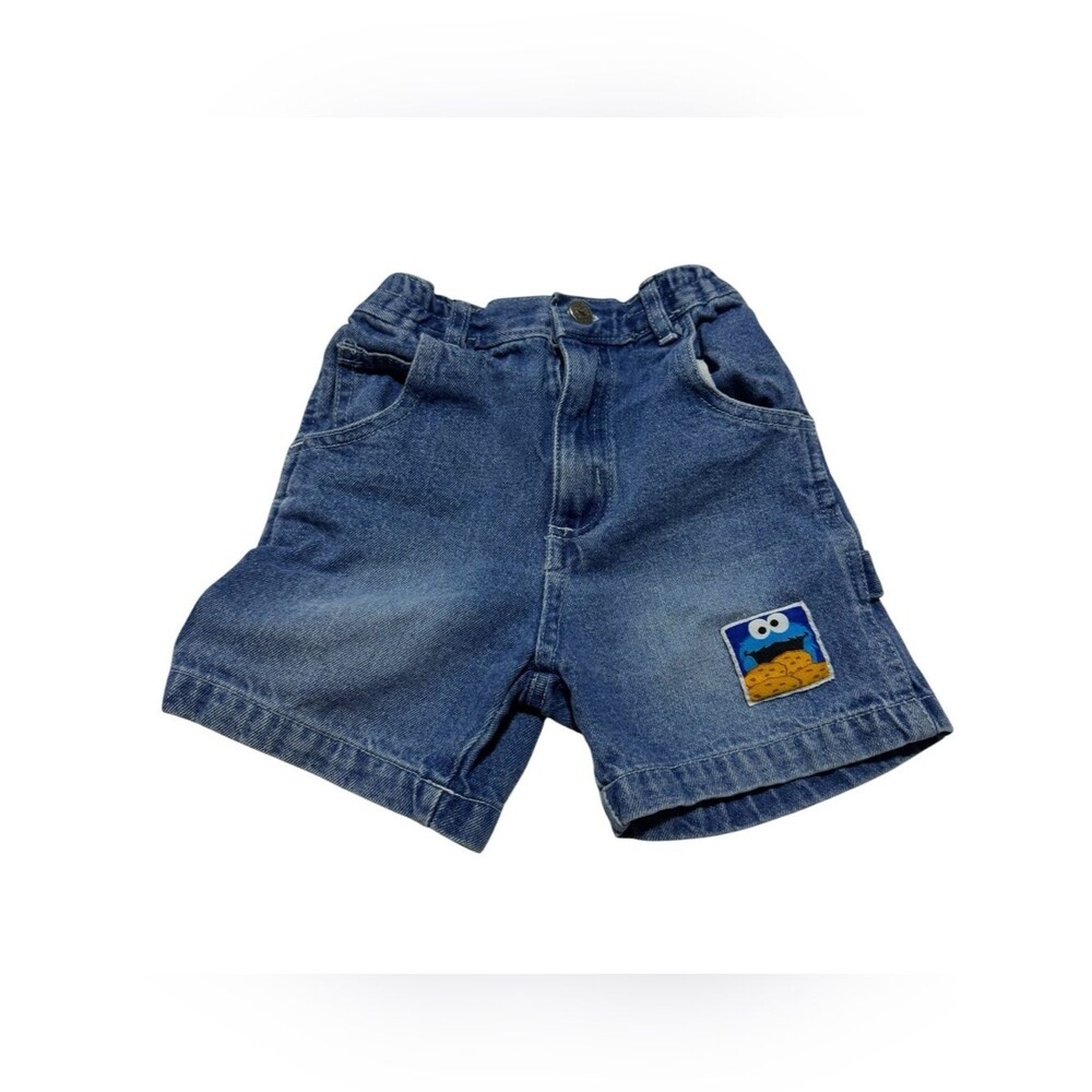Sesame Street Vintage Cookie Monster Jean Shorts
